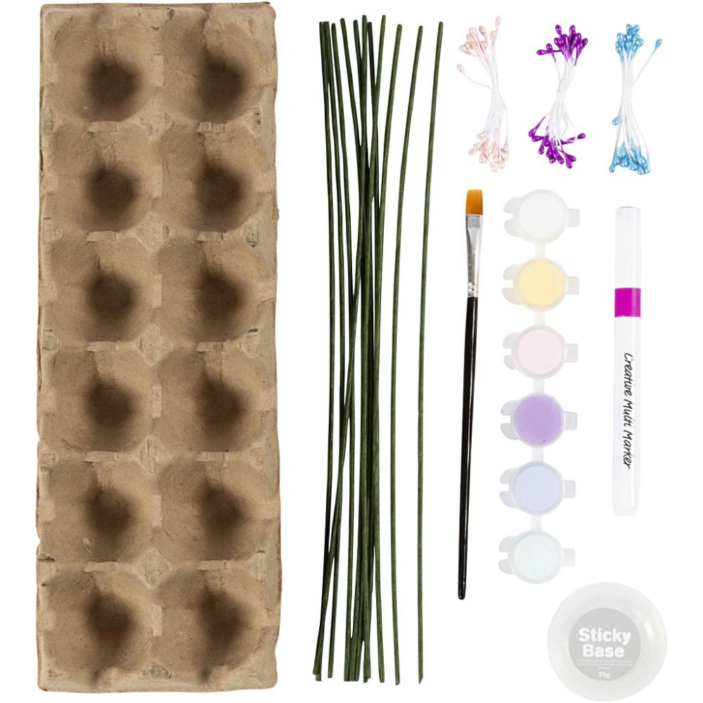 DIY Set Eierkartonblumen