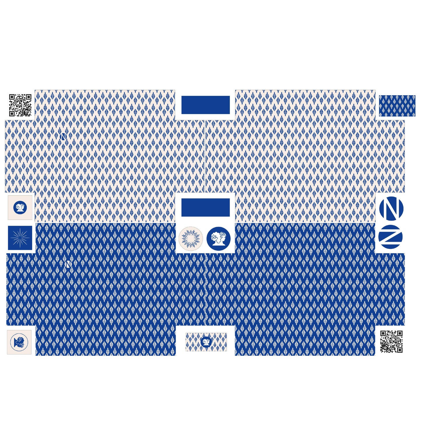 BoxyBag Paneel Blue Blätter