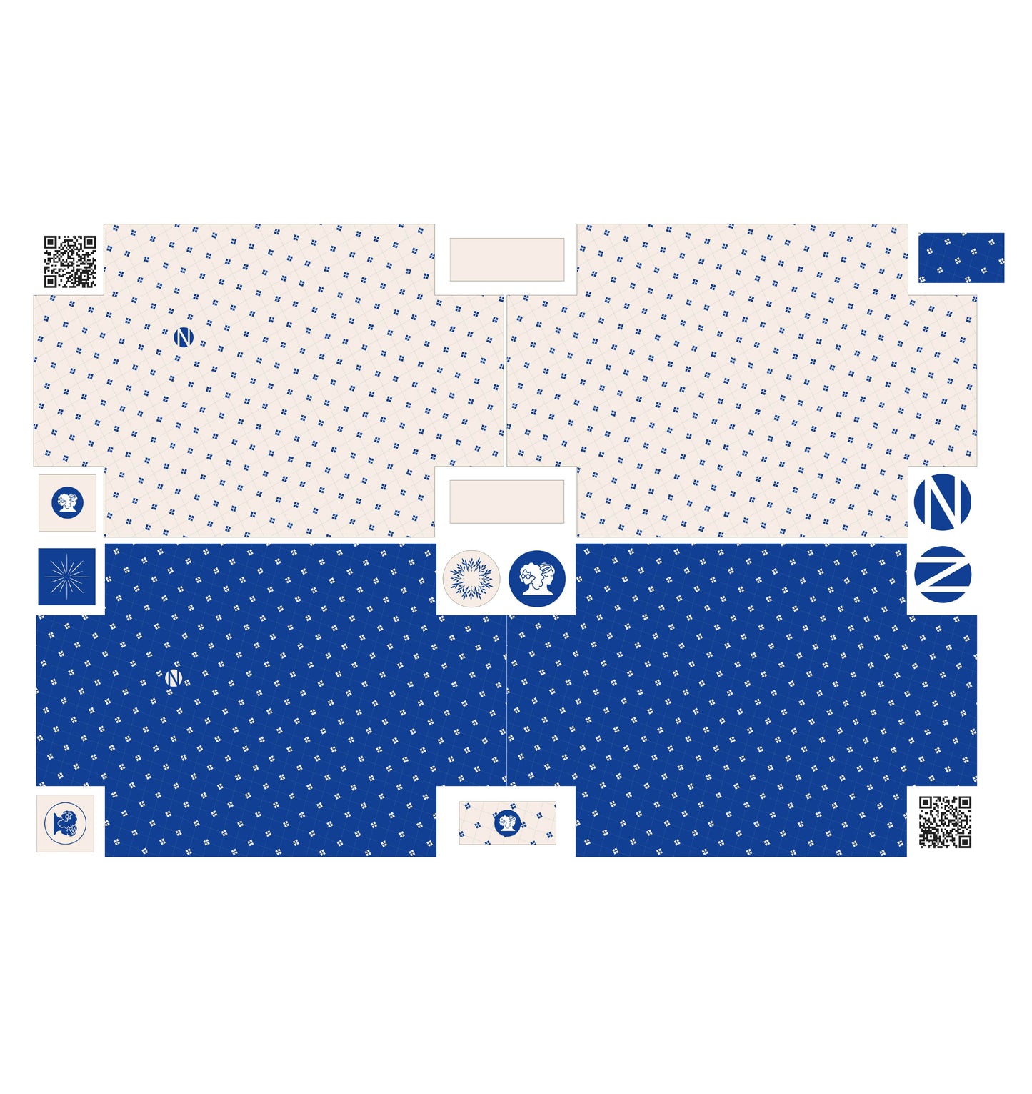 BoxyBag Paneel Blue Würfel
