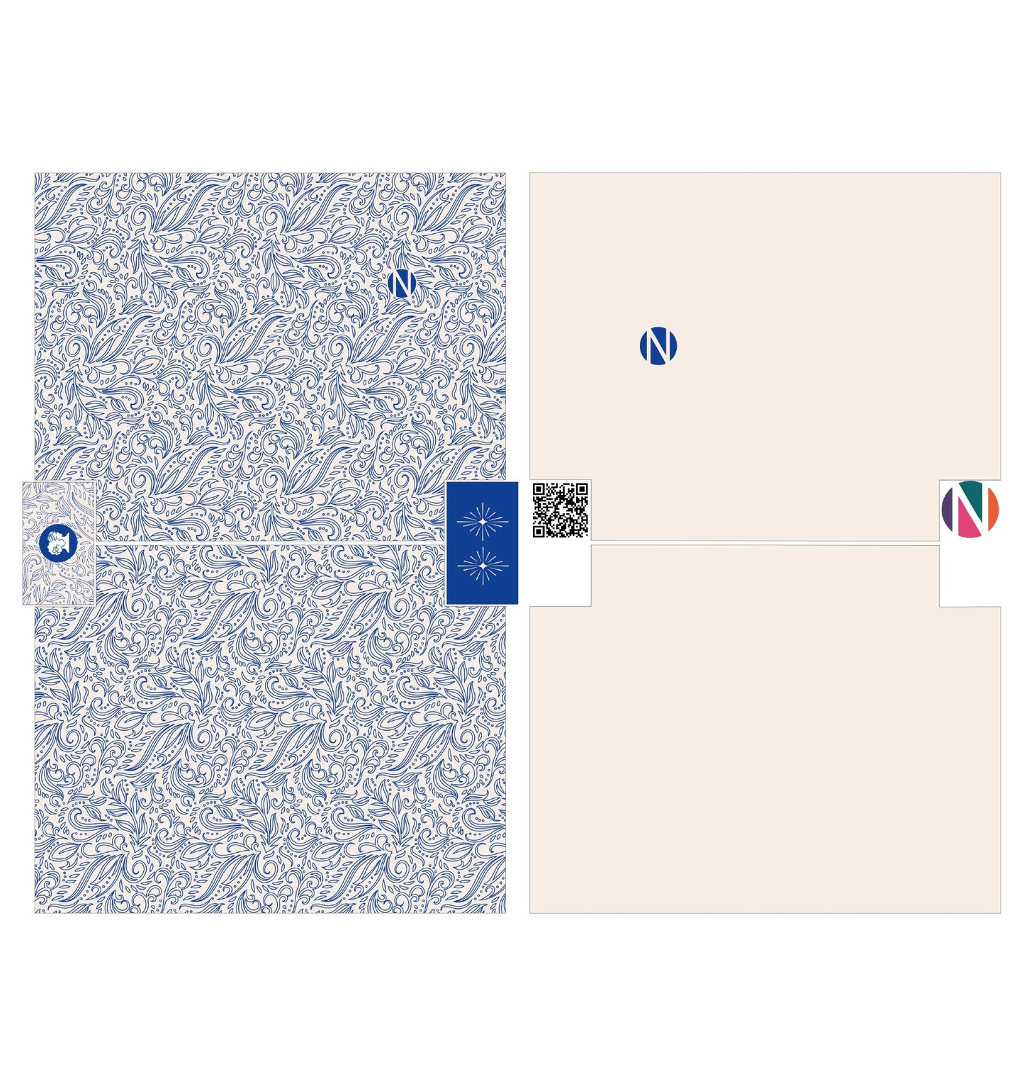 Kosmetiktaschen-Nähset Blue Blüten