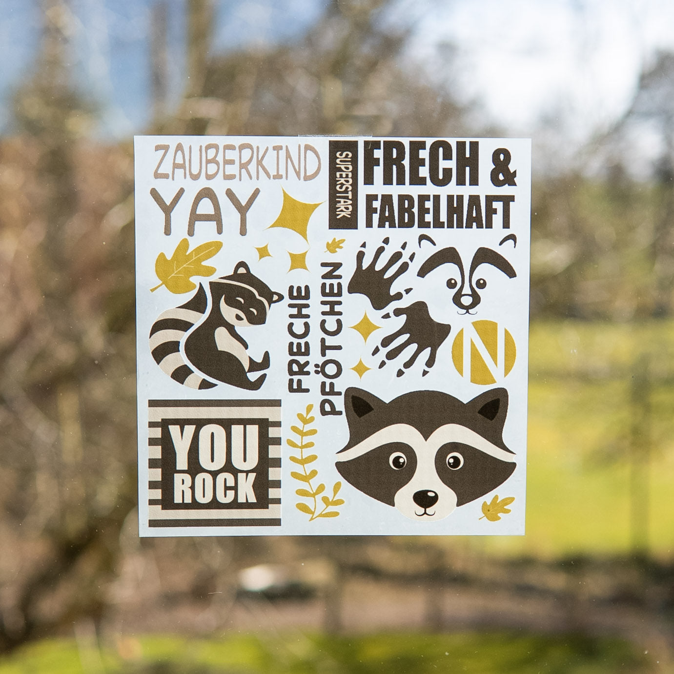 Bügelbilder Paneel Waschbär