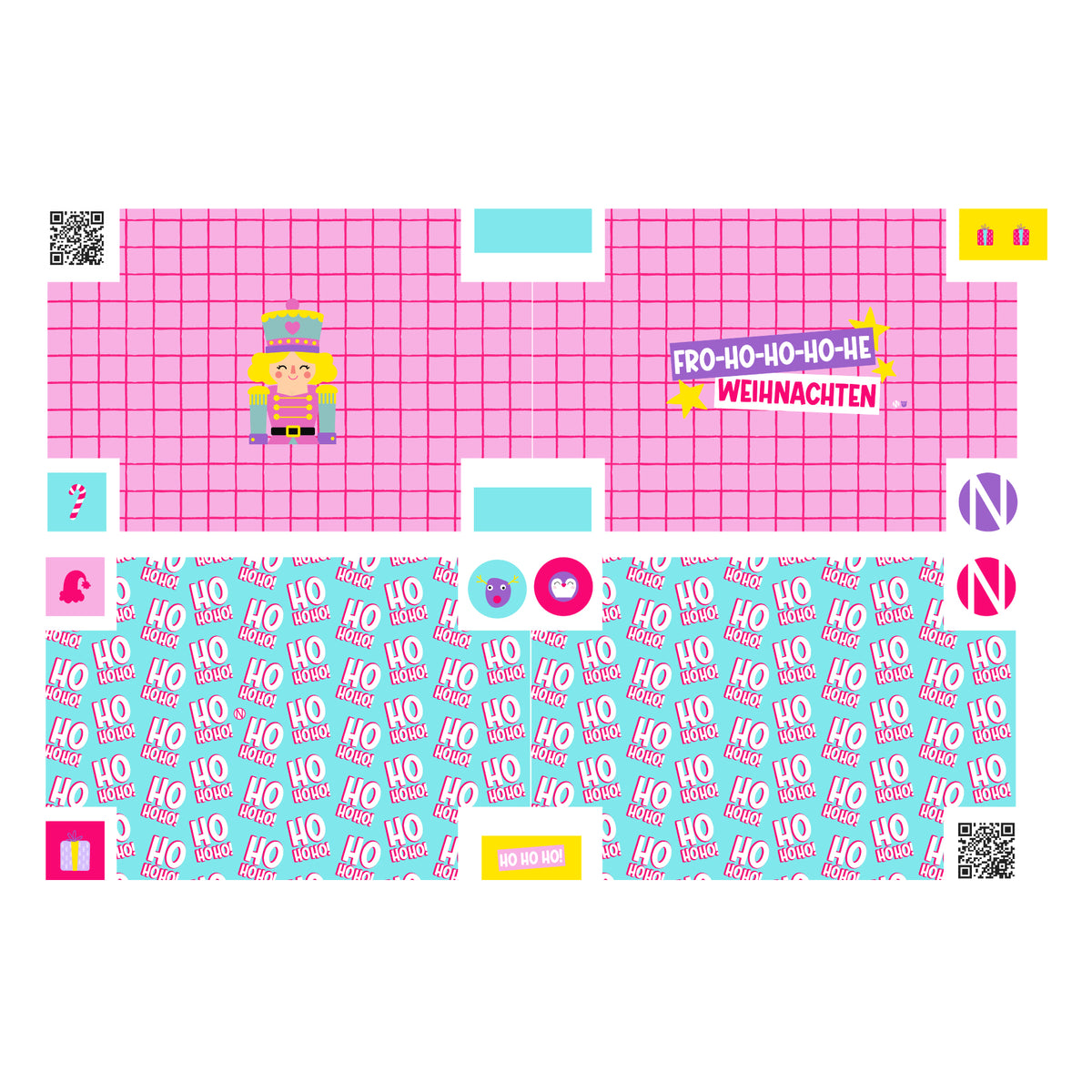 VORBESTELLUNG DIY Eule BoxyBag Paneel Grid Fro-Ho-Ho-Ho-He