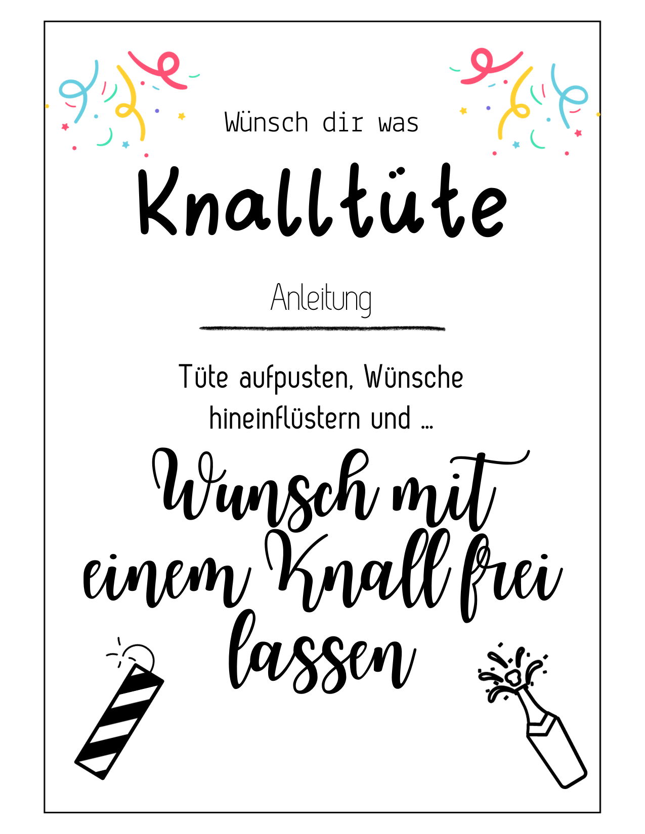 "Knalltüte" Etikett