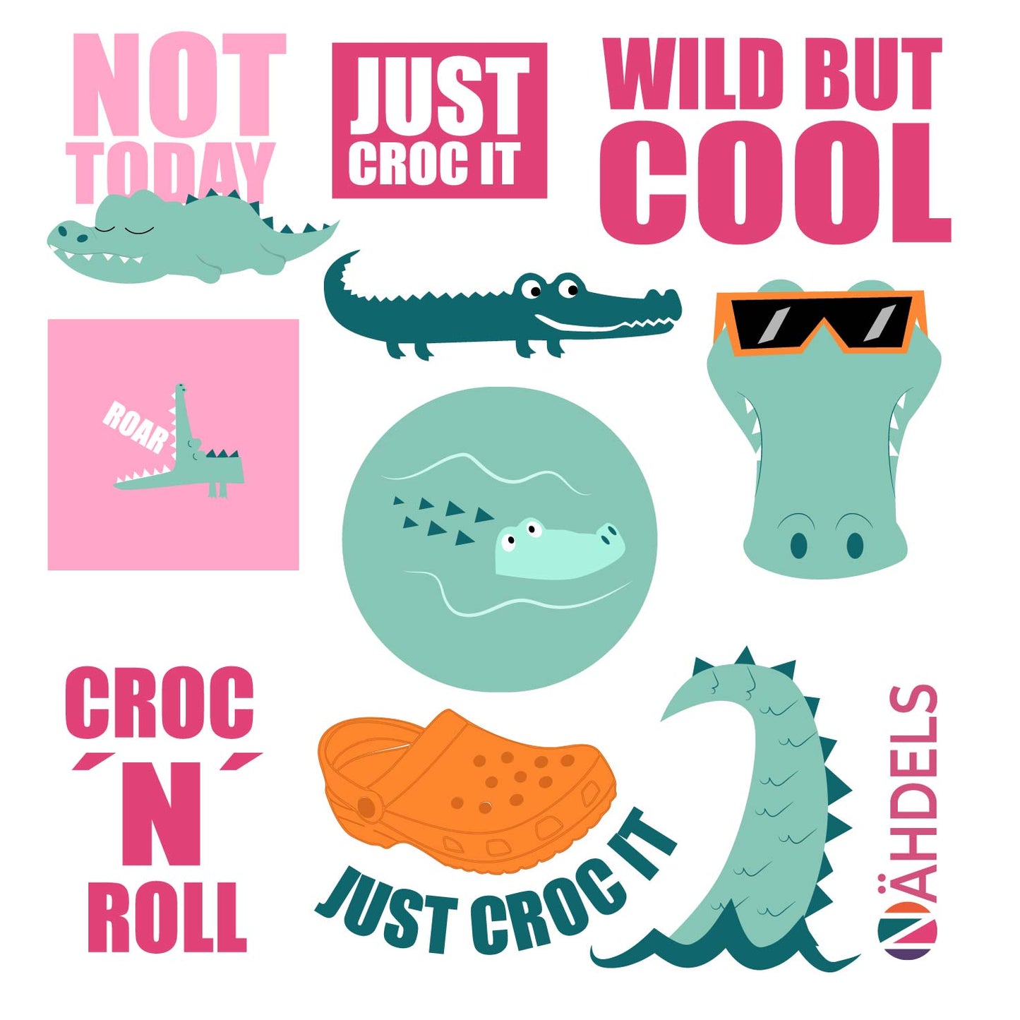 Bügelbild Paneel Croc