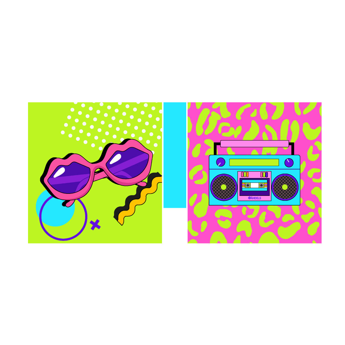 Taschengebömsel Retro Brille