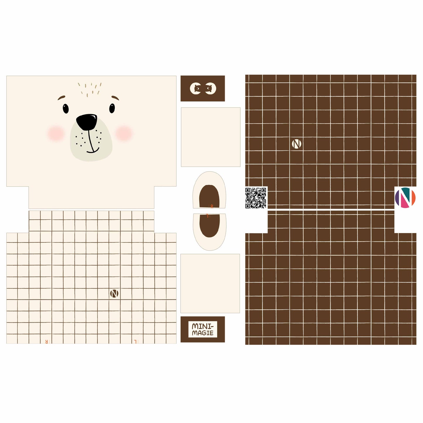 Kosmetiktaschen-Nähset Sweet Animals Bär