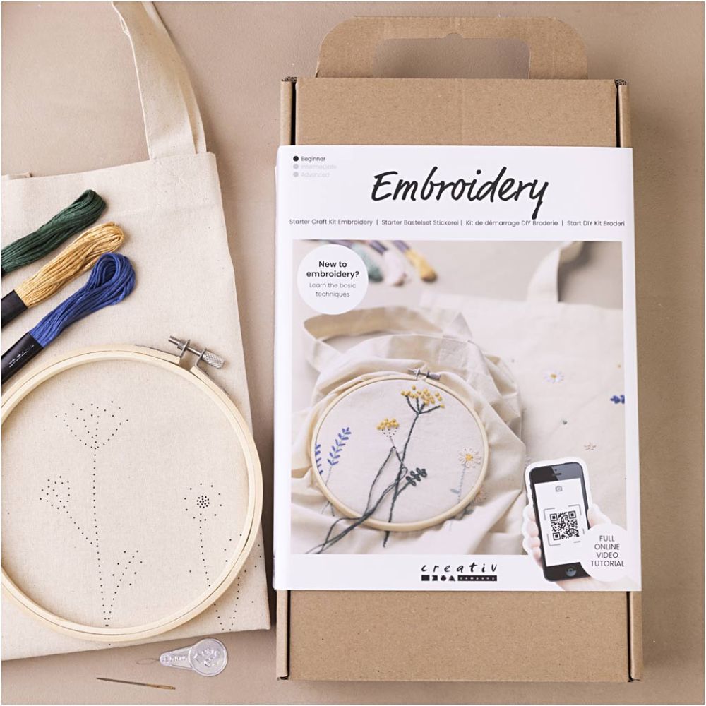 DIY Starter Set Sticken "Florale Taschen"