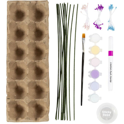 DIY Set Eierkartonblumen