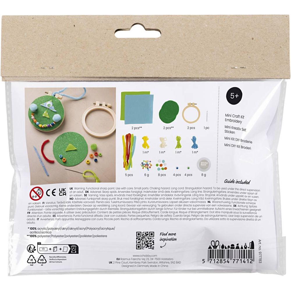 Mini Kreativ Set Sticken für Kinder Smiley