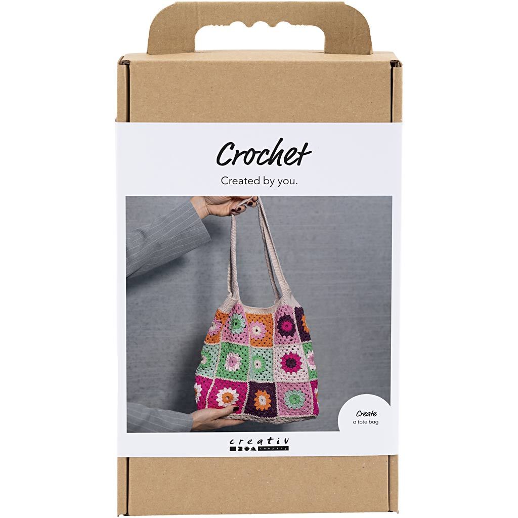 DIY Set Granny Square Retro-Tasche häkeln (5)