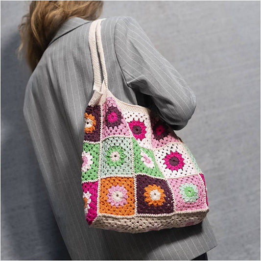 DIY Set Granny Square Retro-Tasche häkeln (5)