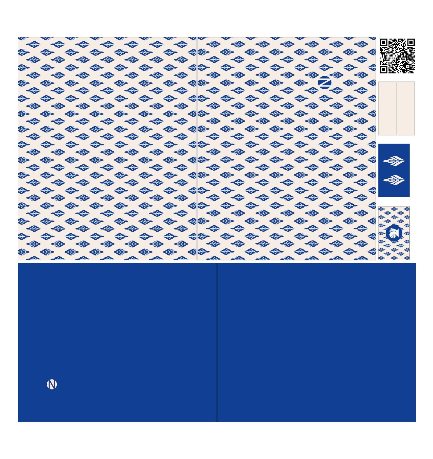 Taschenset Blue Blätter
