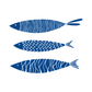 Bügelbild Maritim Fische