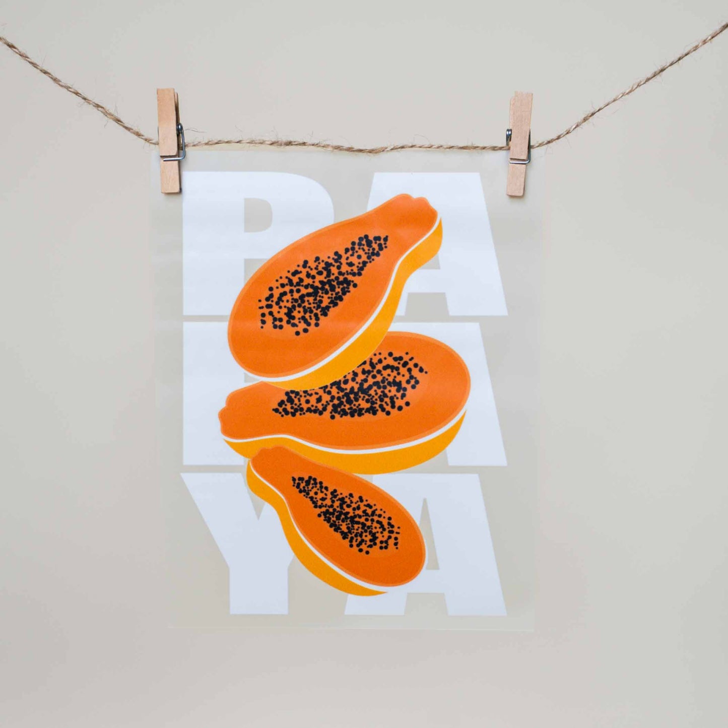 Bügelbild Freche Früchte Papaya