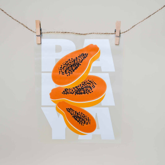 Bügelbild Freche Früchte Papaya