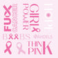 Bügelbild Paneel Pink Ribbon