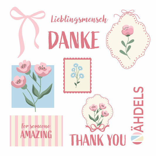Bügelbild Paneel Thank You