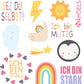 Bügelbild Paneel Kindergarten lila