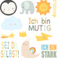Bügelbild Paneel Kindergarten gelb