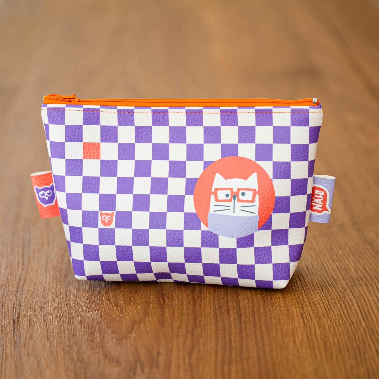 DIY Eule Kosmetiktaschen-Nähset Karo