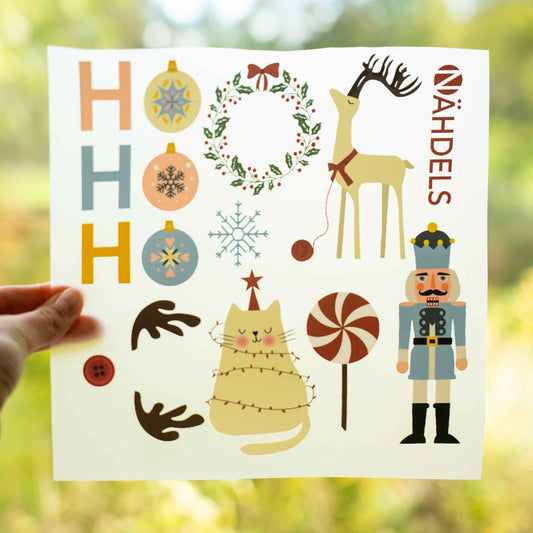 Bügelbild Paneel Weihnachten