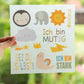 Bügelbild Paneel Kindergarten gelb