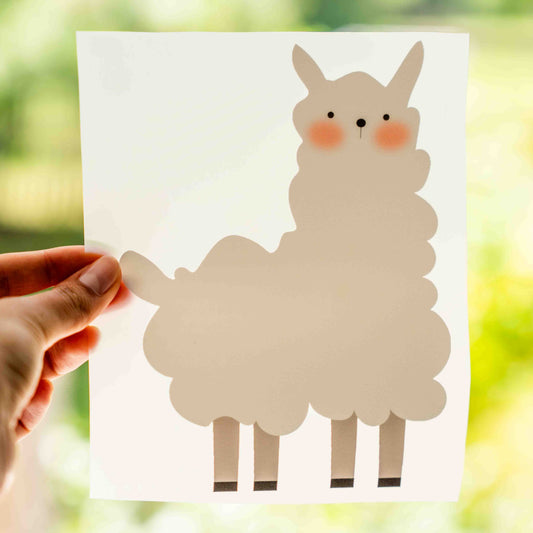 Bügelbild Lama