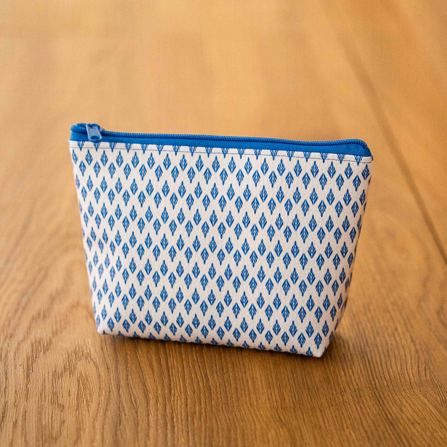 Kosmetiktaschen-Nähset Blue Blätter