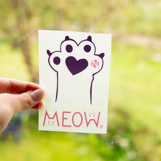 Bügelbild Pfote MEOW