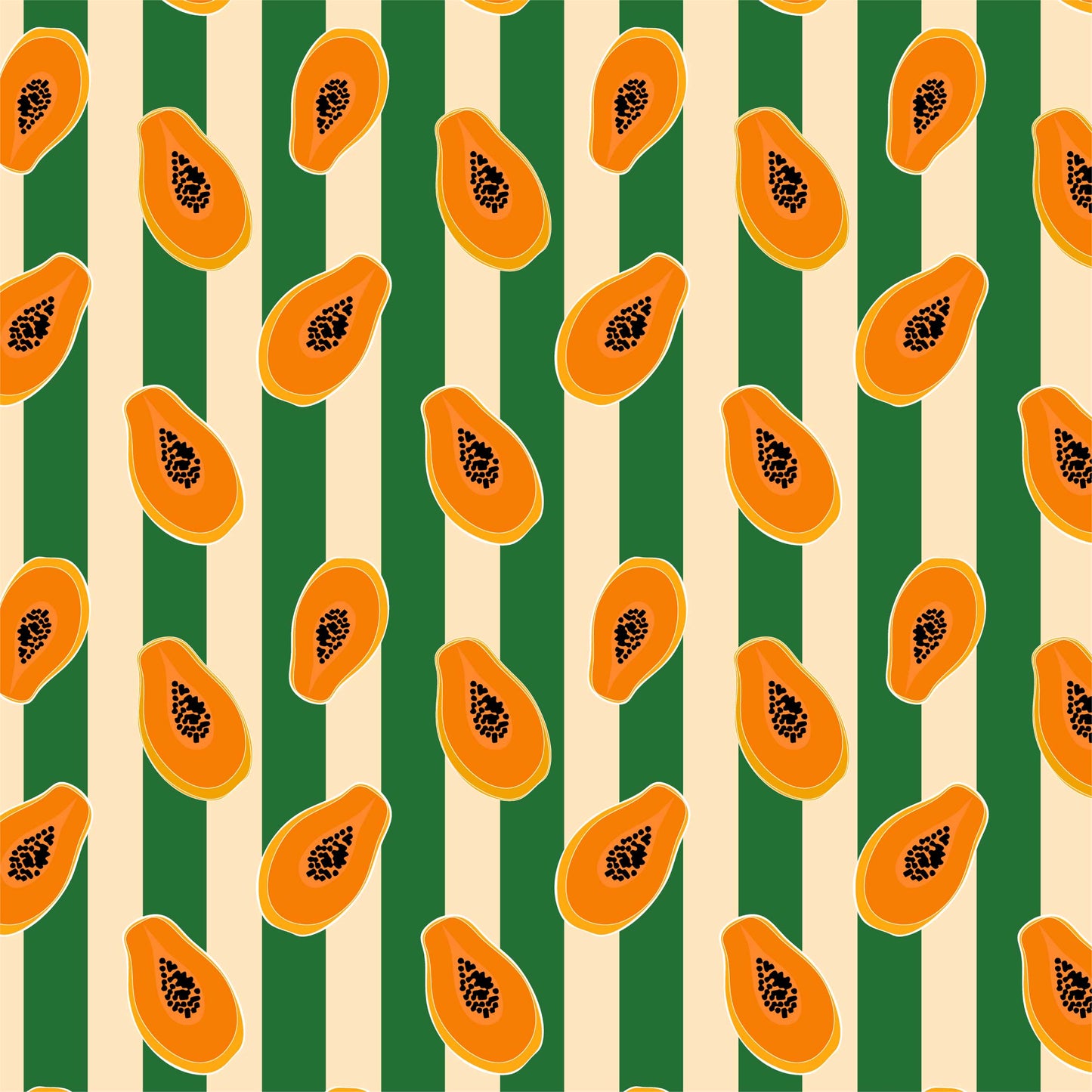 Designpaneel Freche Früchte Papaya