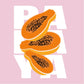 Bügelbild Freche Früchte Papaya