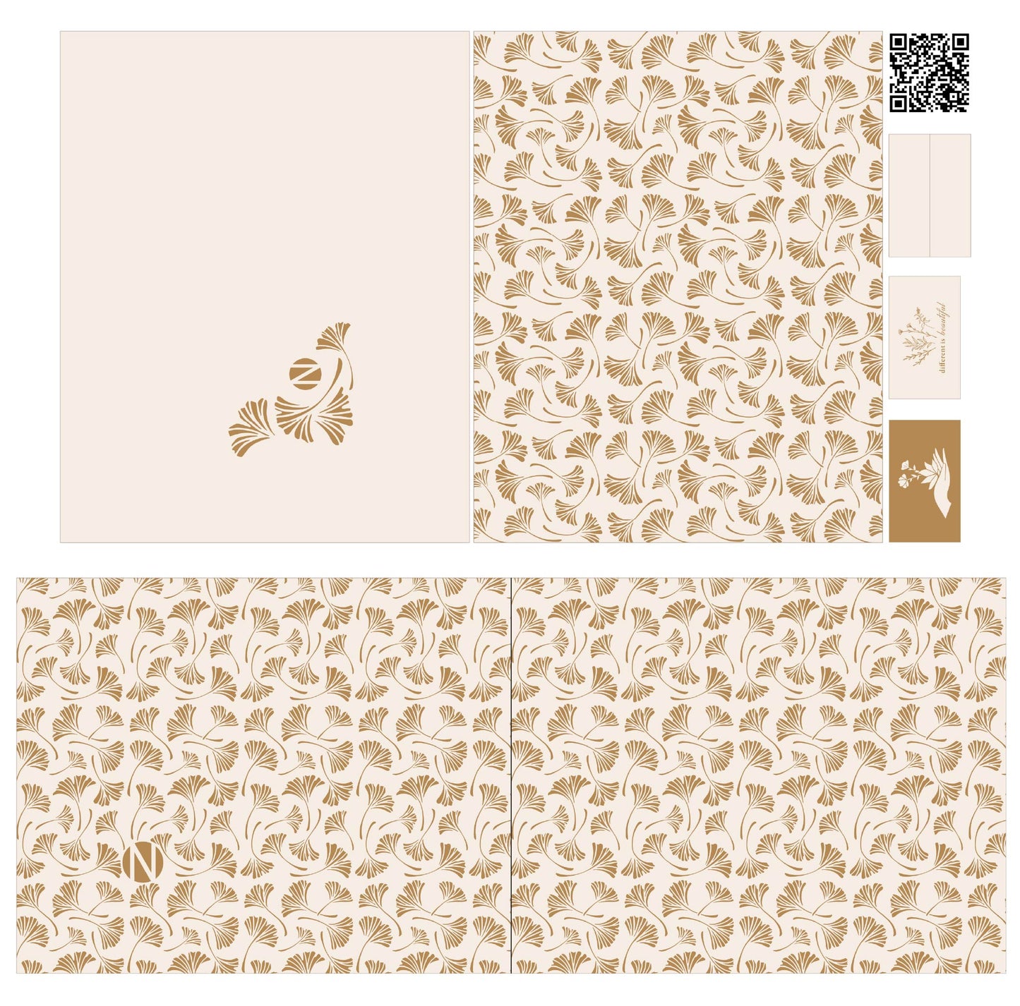 Taschenset Flower Ginkgo