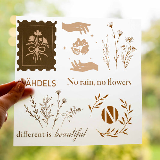 Bügelbild Paneel Flower