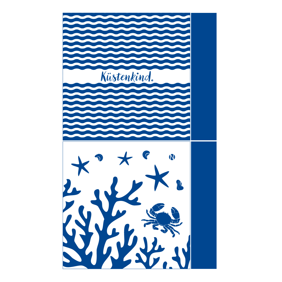 Kissen-Taschenpaneel Maritim Krebs