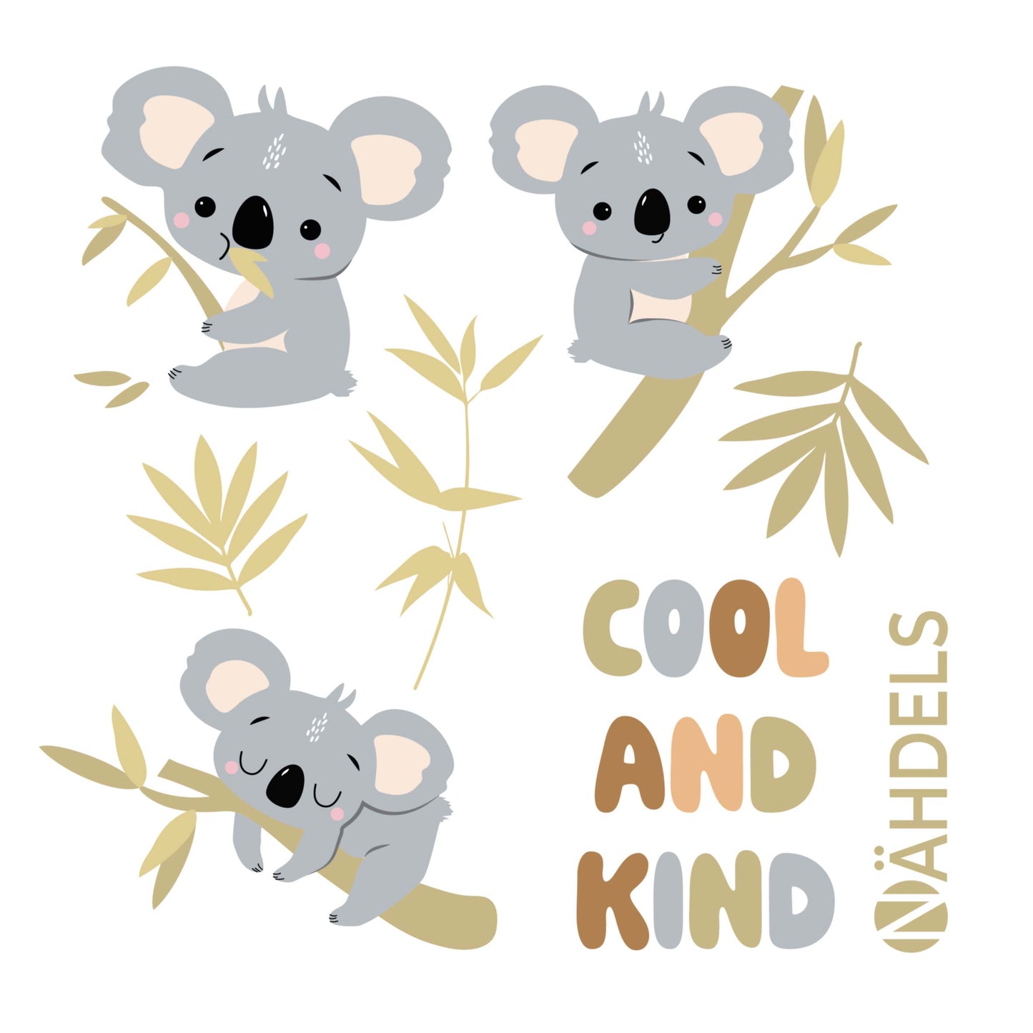 Bügelbild Paneel Kinder Koala