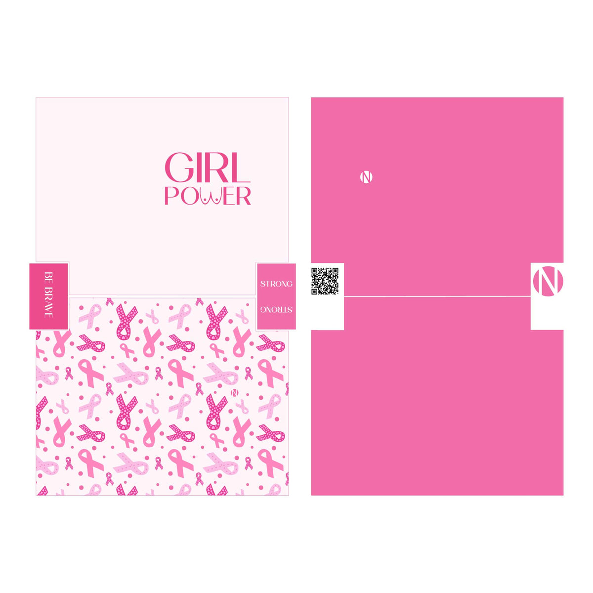 Kosmetiktaschen-Nähset Pink Ribbon Girl Power