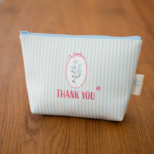 Kosmetiktaschen-Nähset Thank You Blau
