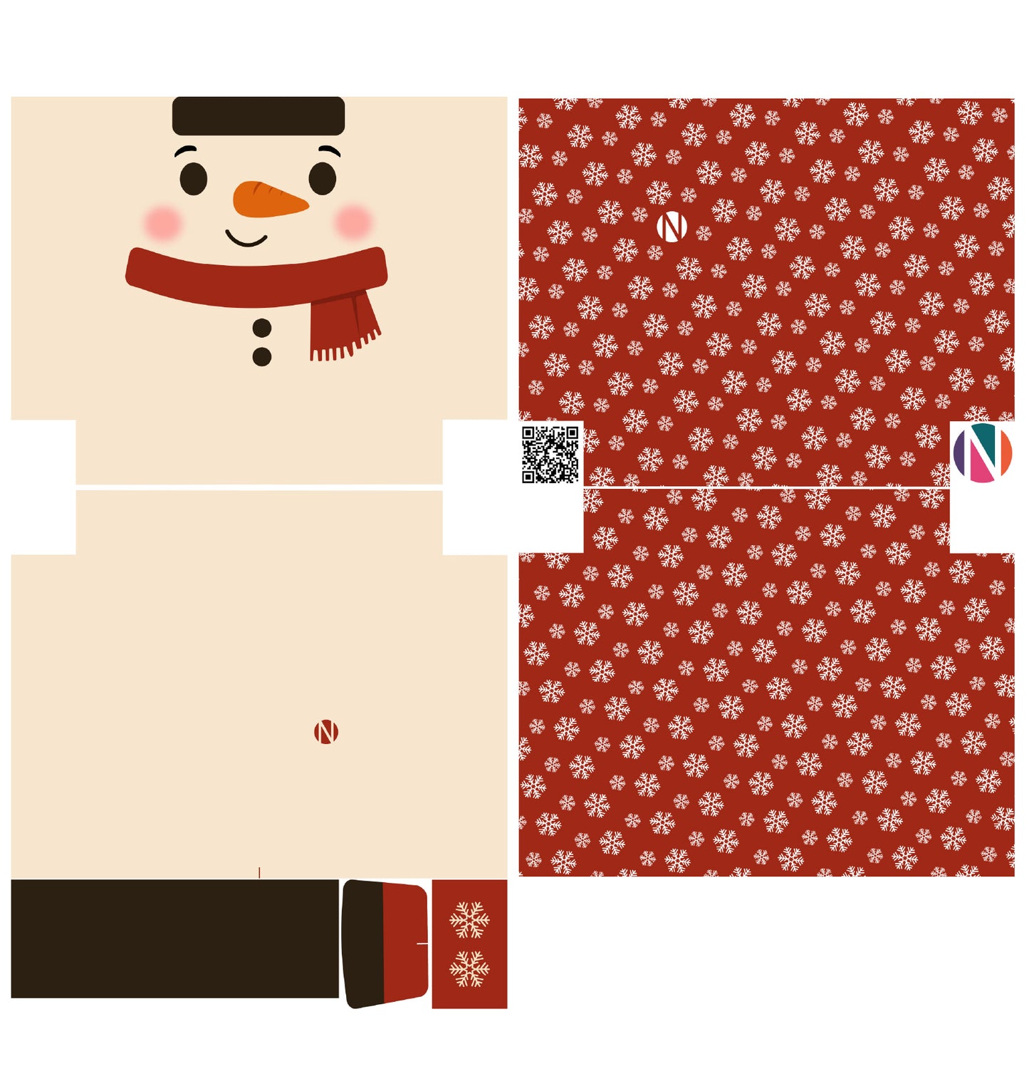 Kosmetiktaschen-Nähset Sweet Animals Schneemann