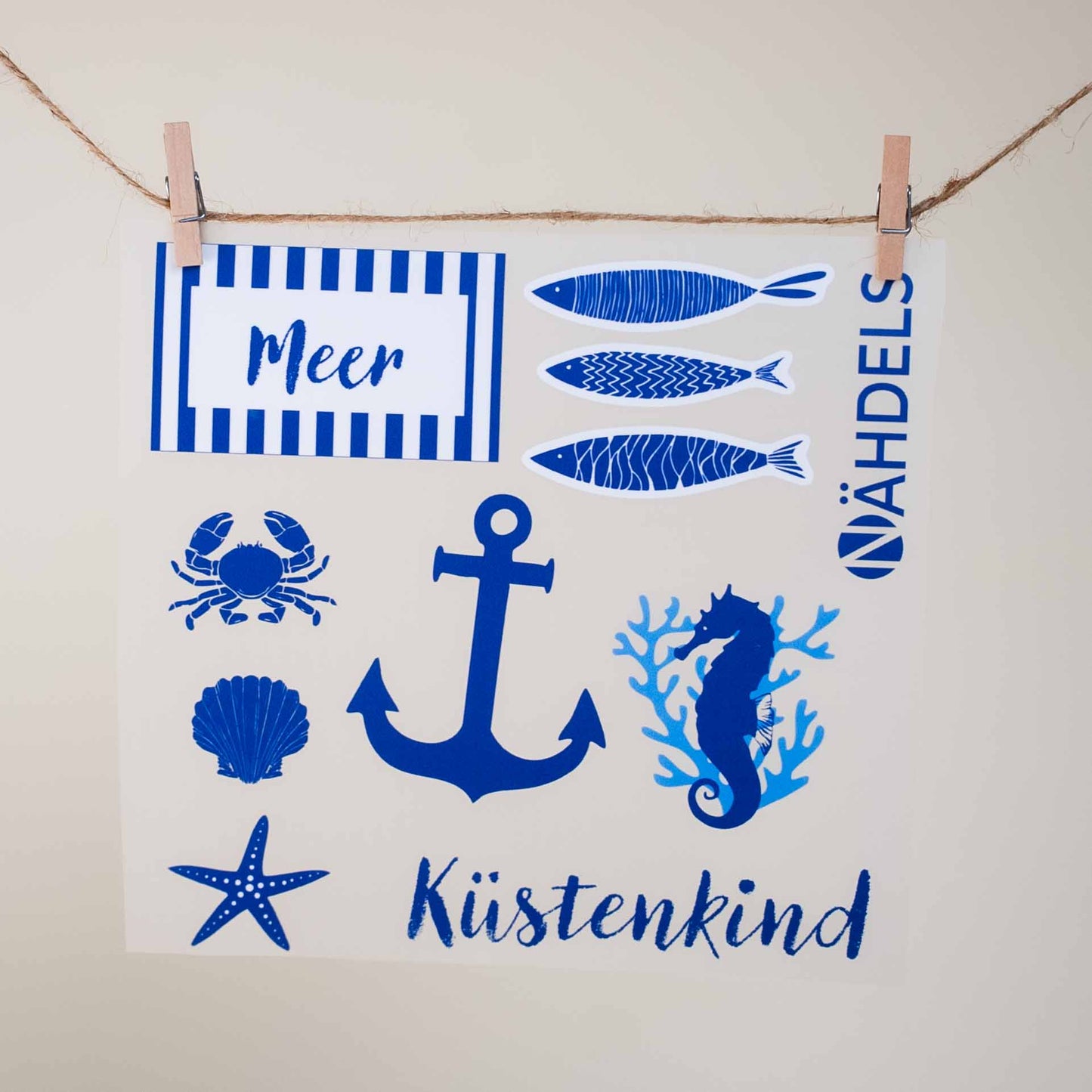 Bügelbild Paneel Maritim