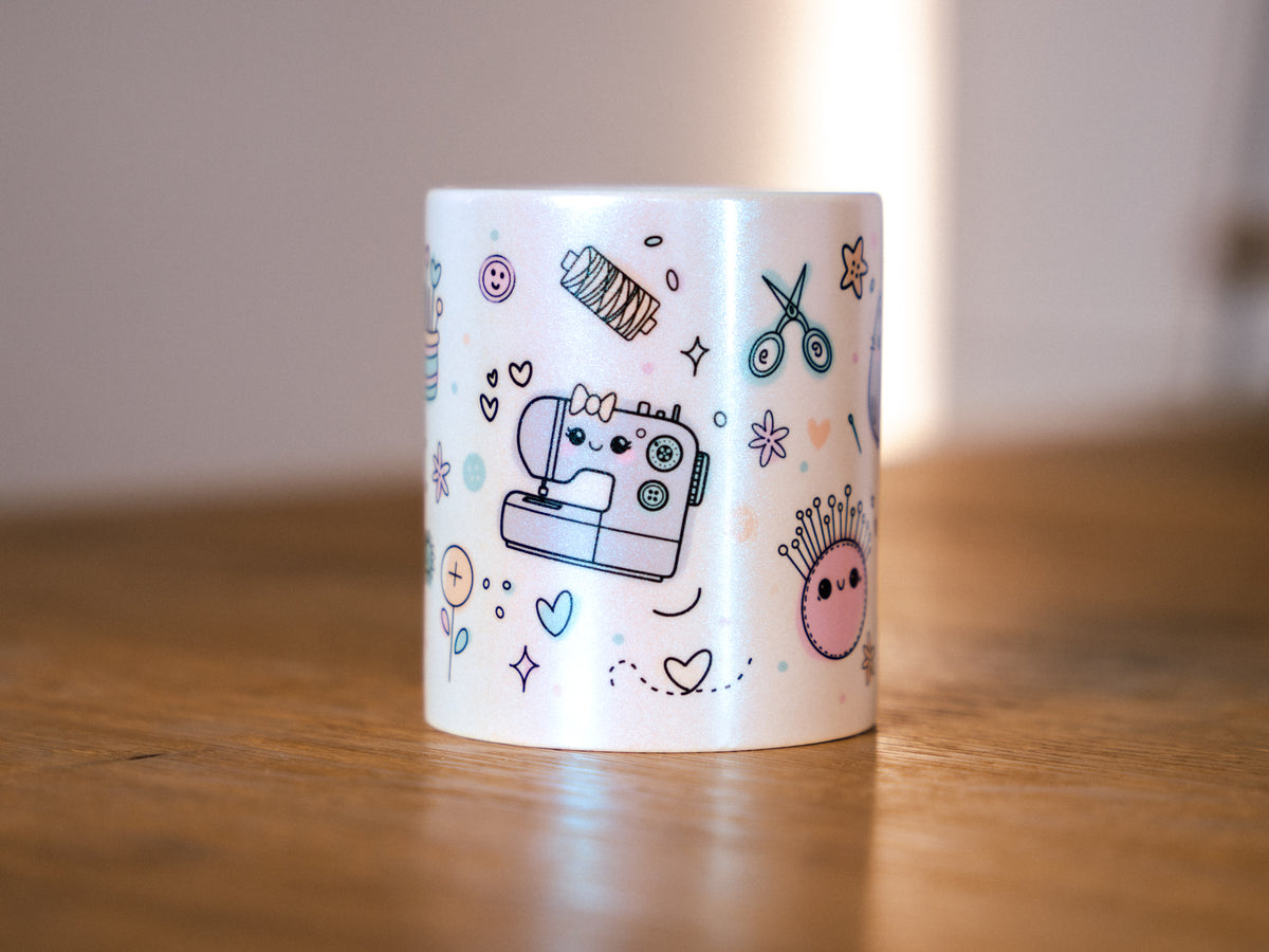 Tasse Nähdoodles perlmutt – Nähdels