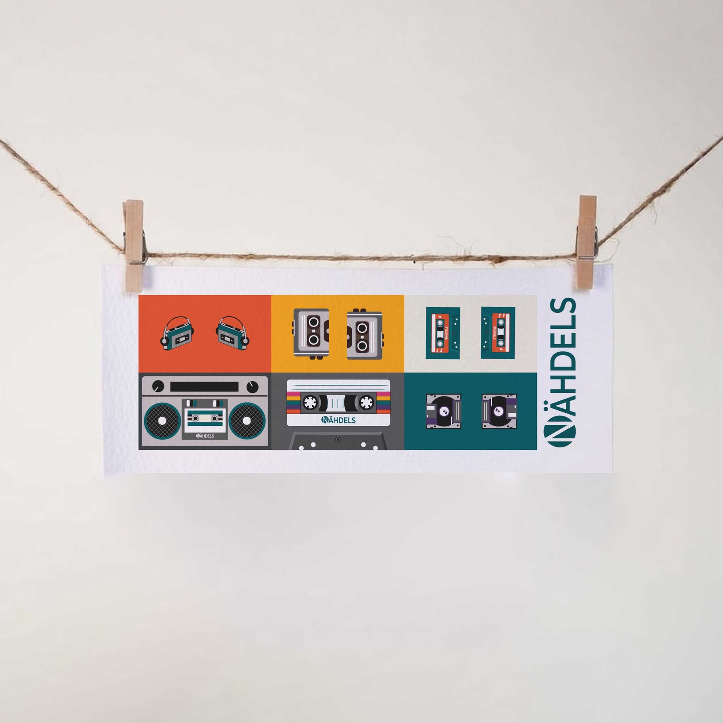 Mini-Patchpalette Kassette Vintage Grün
