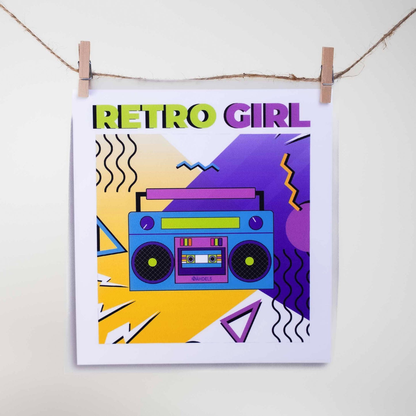 Bügelbild Retro Kassettenrecorder