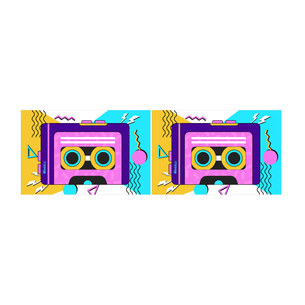 Mäppchen Retro Walkman Graffiti