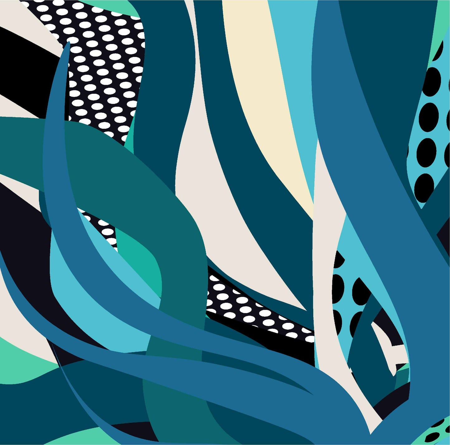 Designpaneel Wild Blue Mixed Color