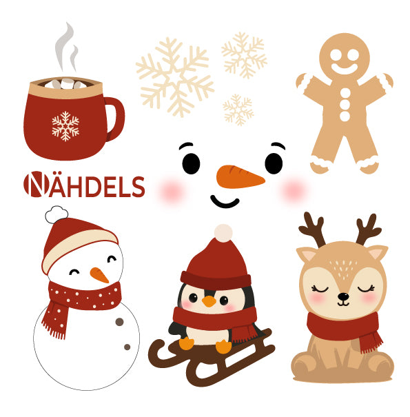 Bügelbild Paneel Winter