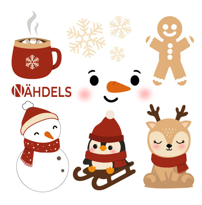 Bügelbild Paneel Winter